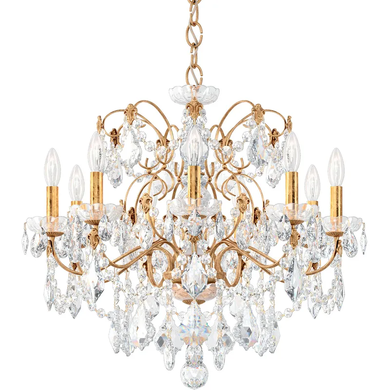 Century 9 Light 26 inch French Gold Chandelier Ceiling Light