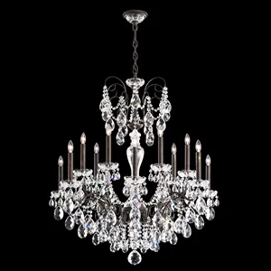 Sonatina 14 Light 35 inch Antique Silver Chandelier Ceiling Light in Swarovski