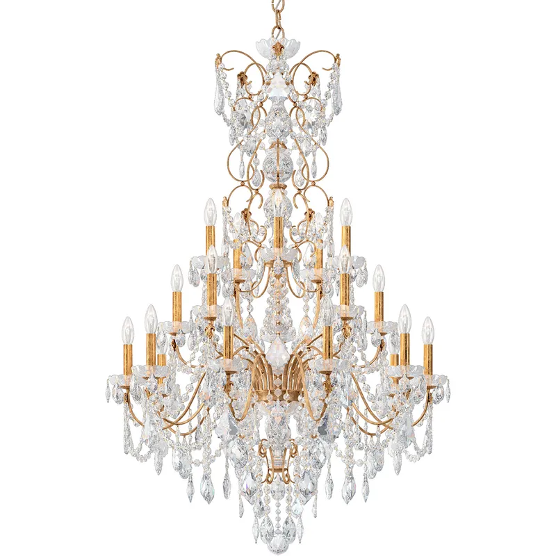 Century 20 Light 37 inch French Gold Chandelier Ceiling Light
