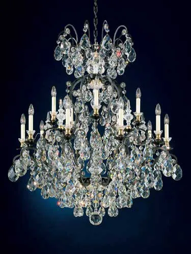 Renaissance 16 Light 38 inch Black Chandelier Ceiling Light in Heritage