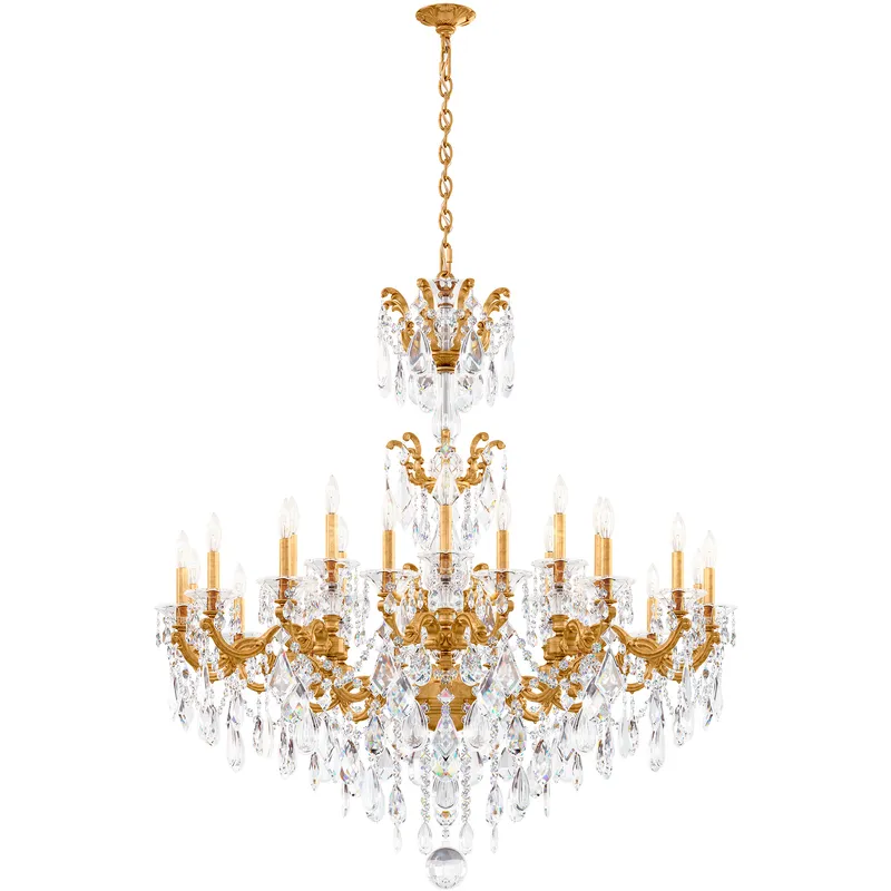 La Scala 24 Light 46 inch Heirloom Gold Chandelier Ceiling Light in Heritage, Heirloom Gold Cast