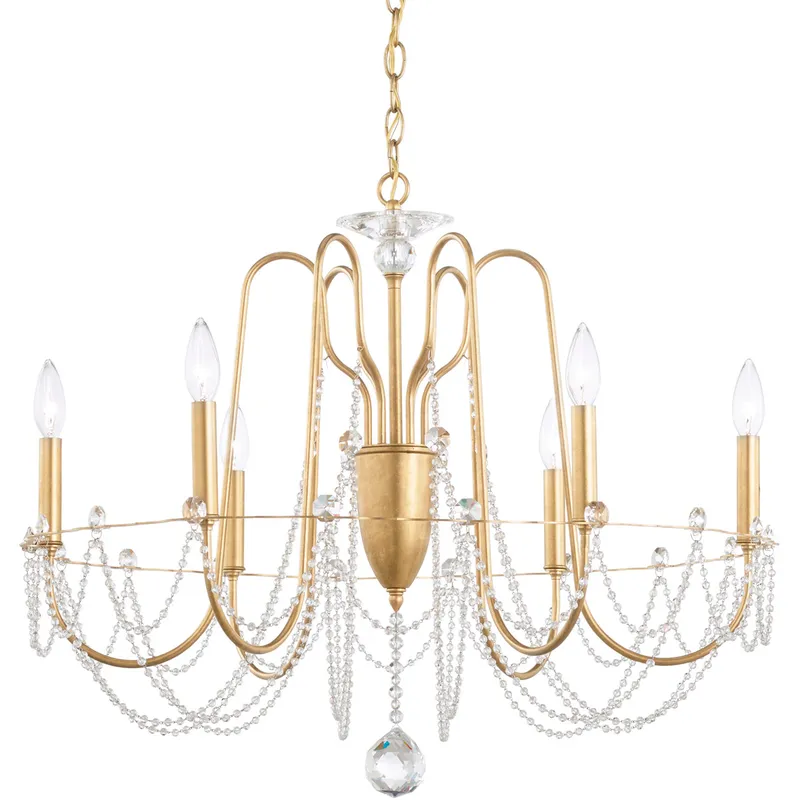 Esmery 6 Light Antique Silver Chandelier Ceiling Light