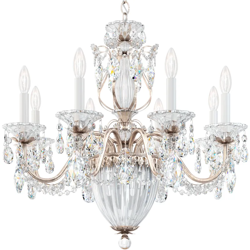 Bagatelle 11 Light 26.5 inch Antique Silver Chandelier Ceiling Light in Swarovski