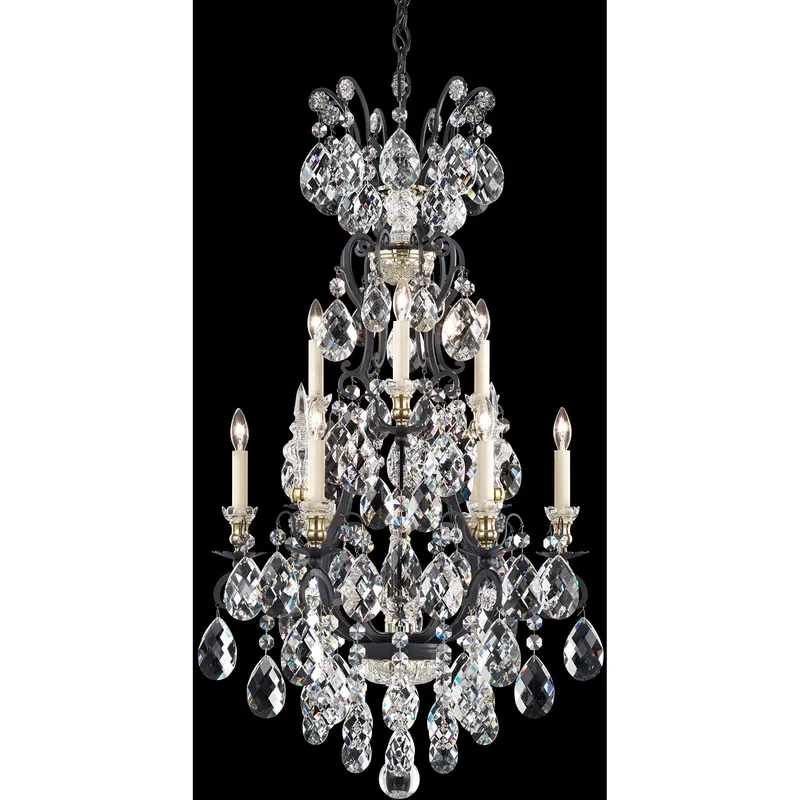 Renaissance 10 Light 21 inch Black Chandelier Ceiling Light in Heritage