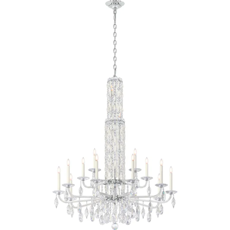 Siena 17 Light 40.5 inch White Chandelier Ceiling Light in Heritage, Adjustable Height