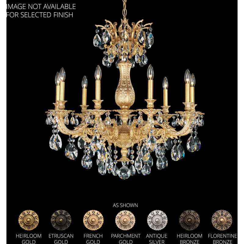 Milano 9 Light Heirloom Bronze Chandelier Ceiling Light in Heritage
