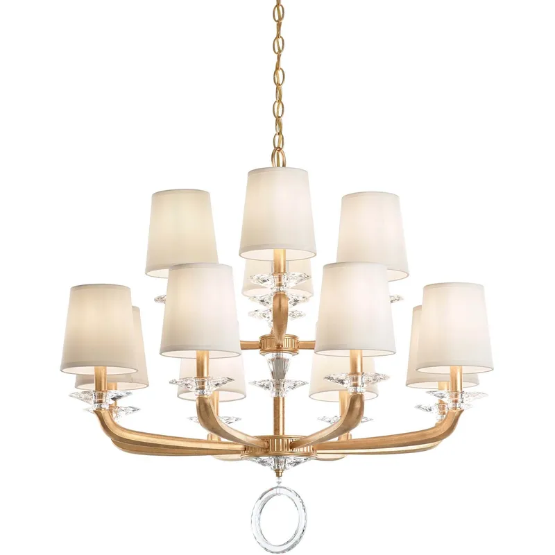 Emilea 12 Light 33.5 inch French Gold Chandelier Ceiling Light