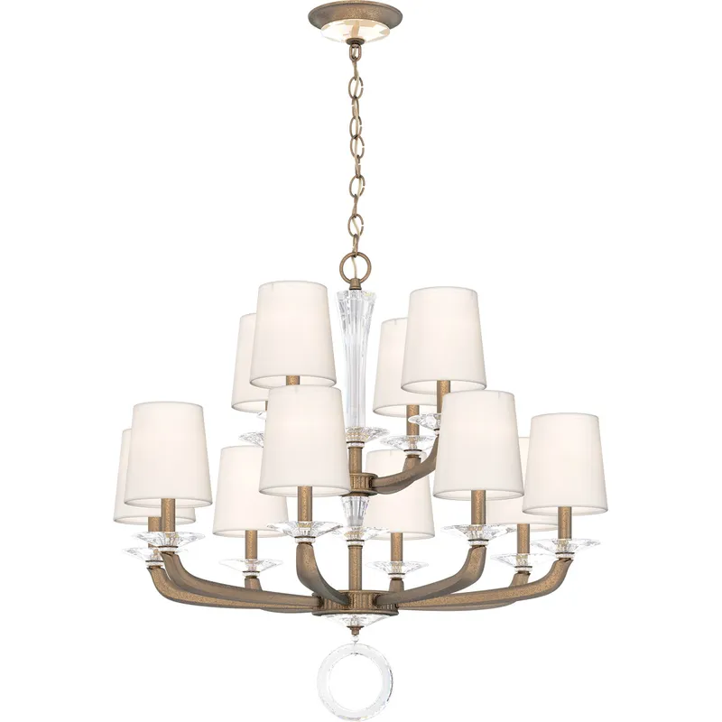 Emilea 12 Light 33.5 inch White Chandelier Ceiling Light