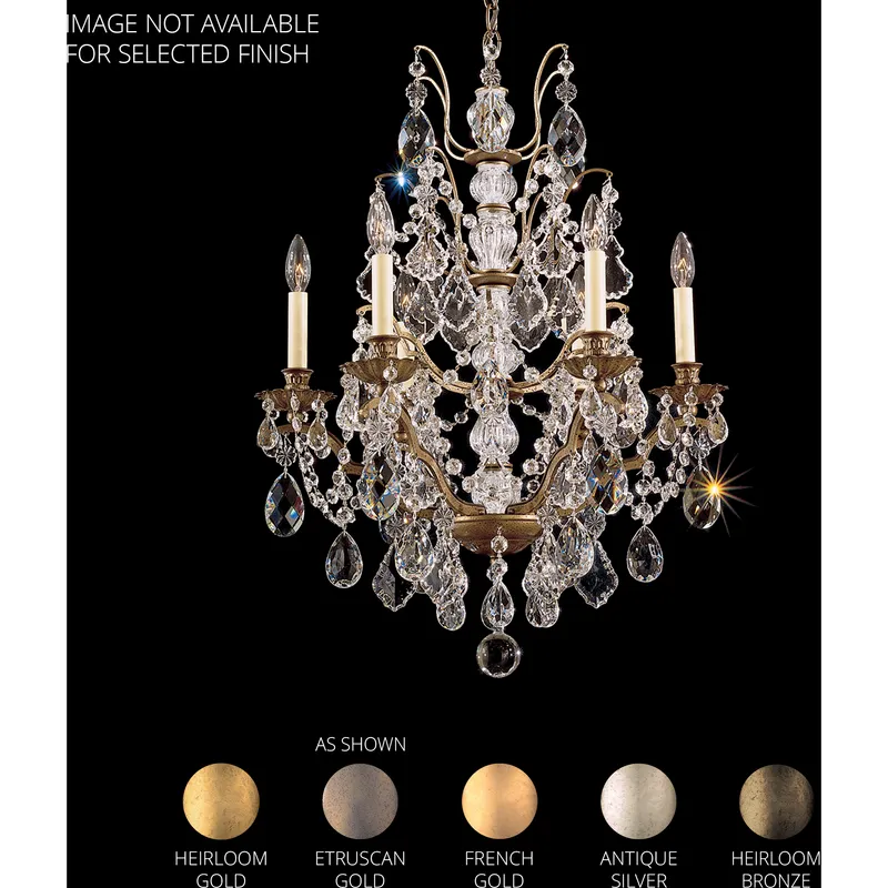 Bordeaux 6 Light Heirloom Bronze Chandelier Ceiling Light in Heritage