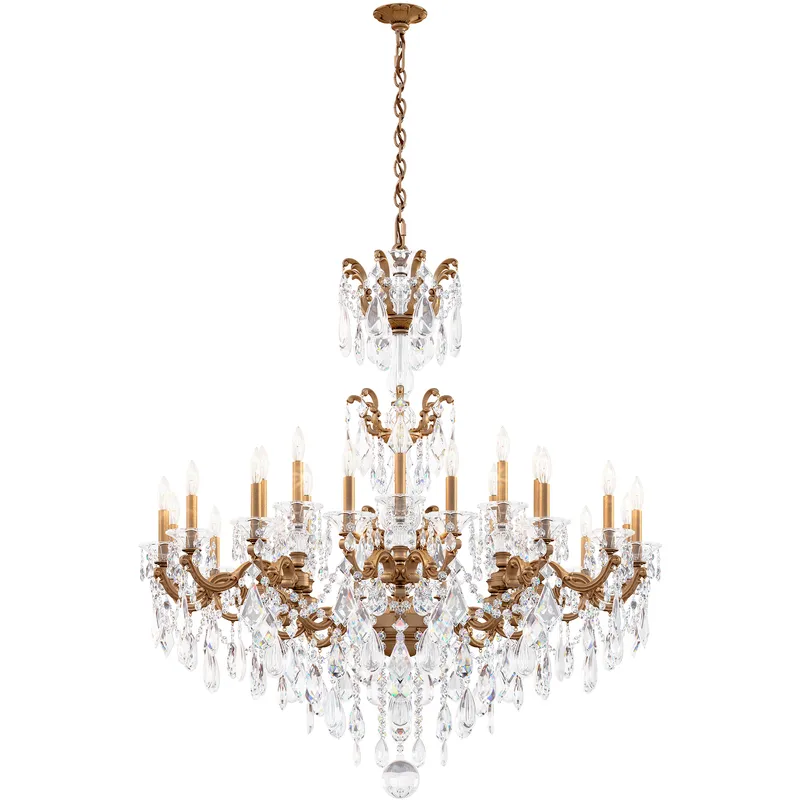 La Scala 24 Light 46 inch Etruscan Gold Chandelier Ceiling Light in Heritage, Etruscan Gold Cast