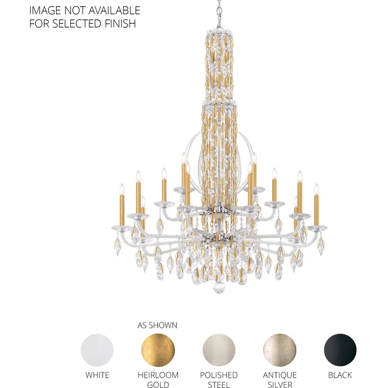 Siena 17 Light Black Chandelier Ceiling Light in Heritage