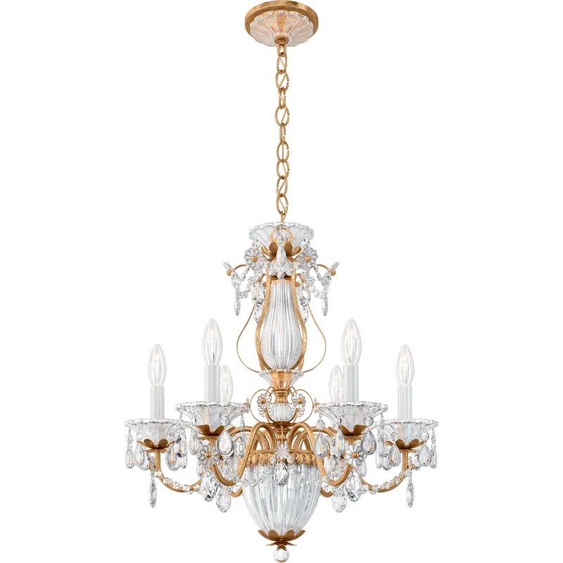Bagatelle 7 Light French Gold Chandelier Ceiling Light in Radiance