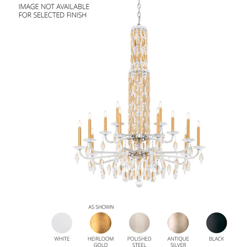 Siena 17 Light Black Chandelier Ceiling Light in Radiance, No Spikes