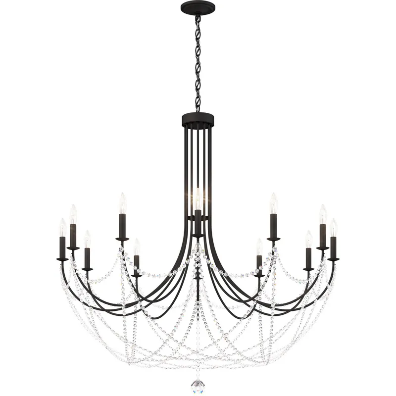 Verdana 12 Light Black Chandelier Ceiling Light