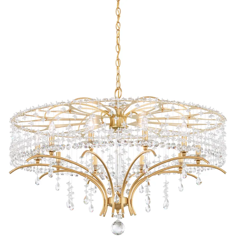 Bella Rose 10 Light Heirloom Gold Chandelier Ceiling Light in Radiance