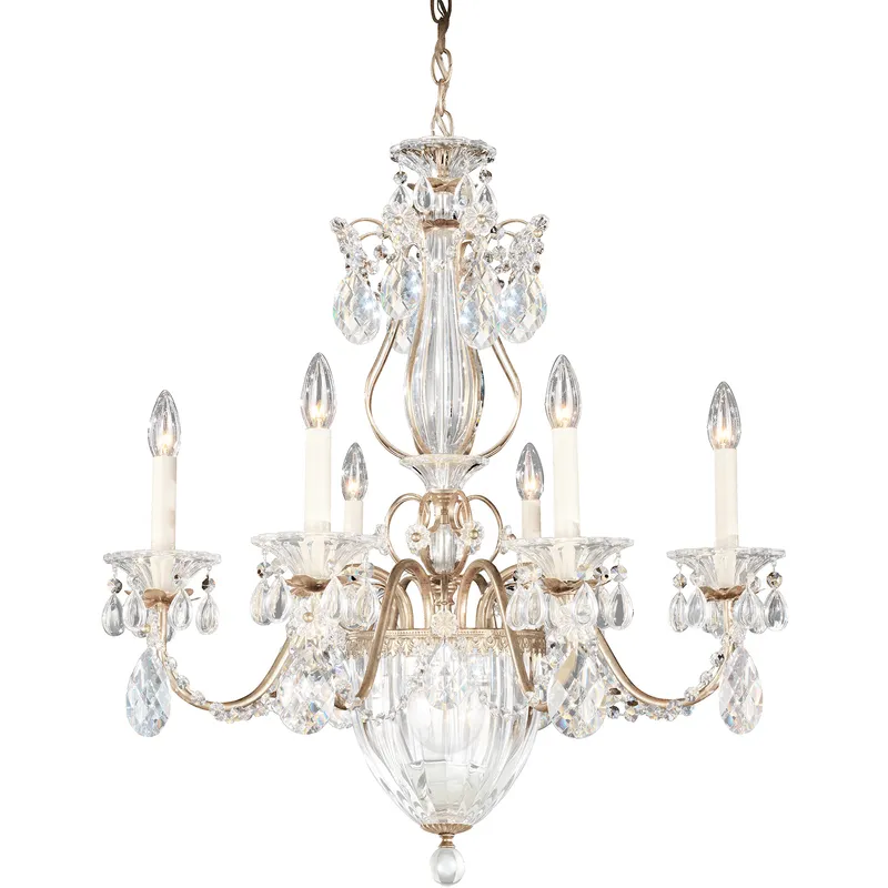 Bagatelle 7 Light 21 inch Antique Silver Chandelier Ceiling Light in Swarovski