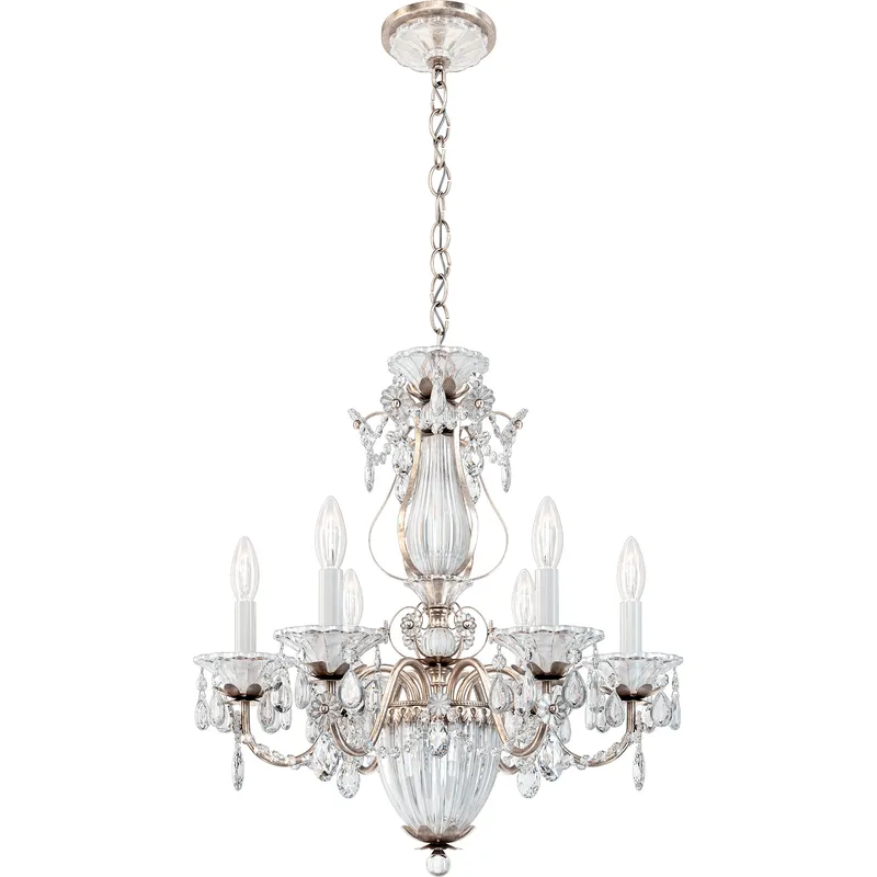 Bagatelle 7 Light 21 inch Antique Silver Chandelier Ceiling Light in Heritage