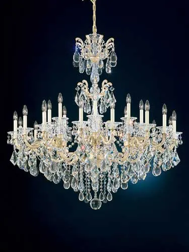 La Scala 24 Light 46 inch Parchment Gold Chandelier Ceiling Light in Heritage, Parchment Gold Cast