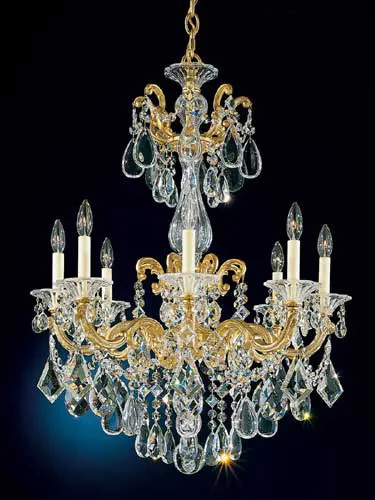 La Scala 8 Light Heirloom Gold Chandelier Ceiling Light in Radiance