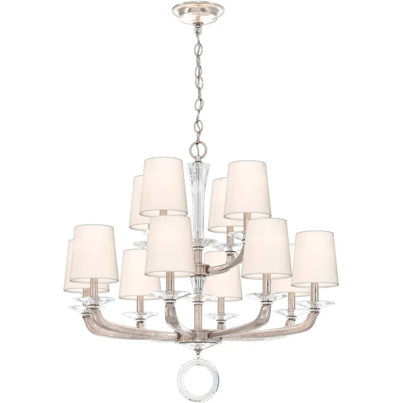 Emilea 12 Light 33.5 inch Antique Silver Chandelier Ceiling Light