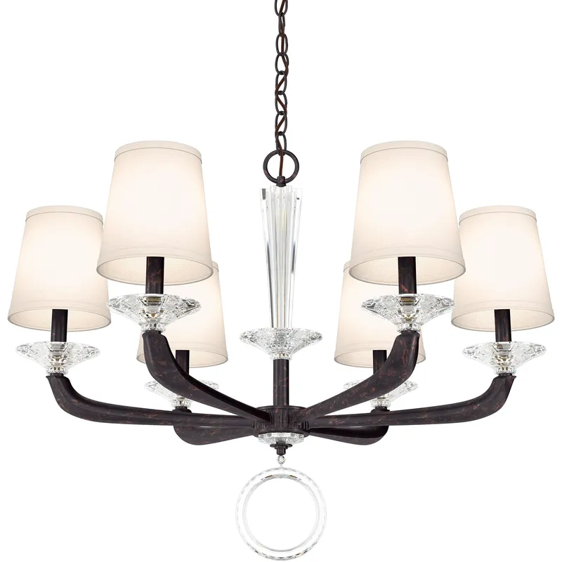 Emilea 6 Light 30.5 inch Heirloom Bronze Chandelier Ceiling Light