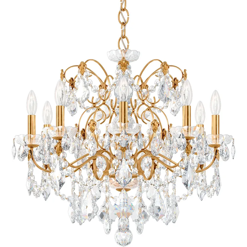 Century 9 Light 26 inch Heirloom Gold Chandelier Ceiling Light