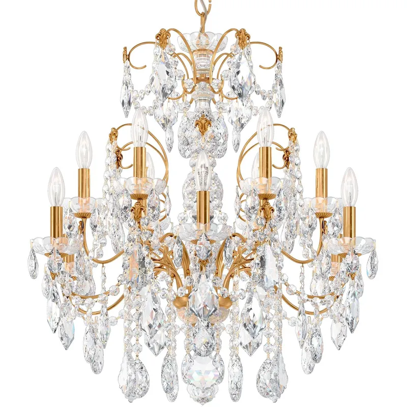 Century 12 Light 30 inch Heirloom Gold Chandelier Ceiling Light
