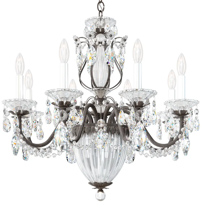 Bagatelle 11 Light 26.5 inch Heirloom Bronze Chandelier Ceiling Light in Swarovski