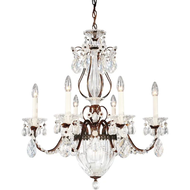 Bagatelle 7 Light 21 inch Heirloom Bronze Chandelier Ceiling Light in Swarovski