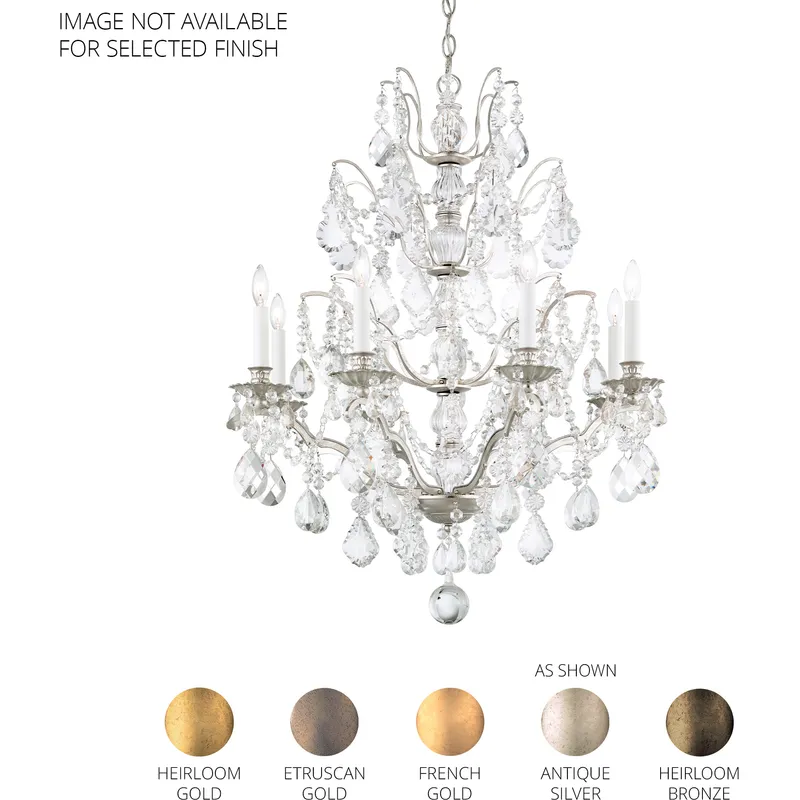 Bordeaux 8 Light Etruscan Gold Chandelier Ceiling Light in Heritage