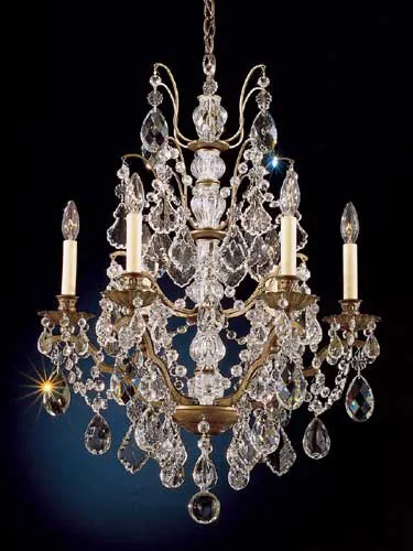 Bordeaux 6 Light Etruscan Gold Chandelier Ceiling Light in Heritage