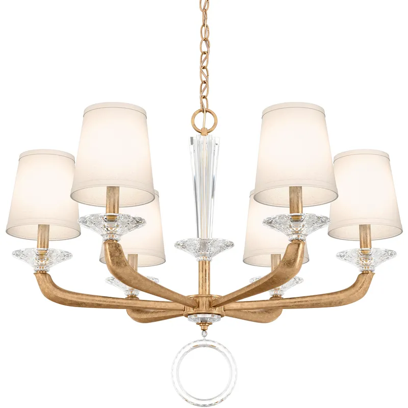 Emilea 6 Light 30.5 inch French Gold Chandelier Ceiling Light