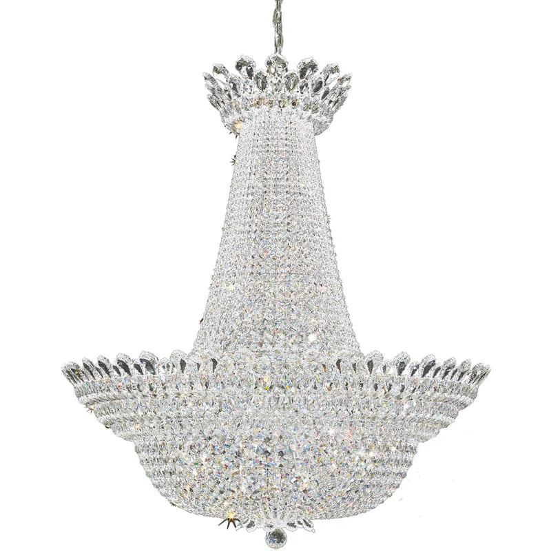 Trilliane 76 Light Polished Silver Chandelier Ceiling Light in Heritage