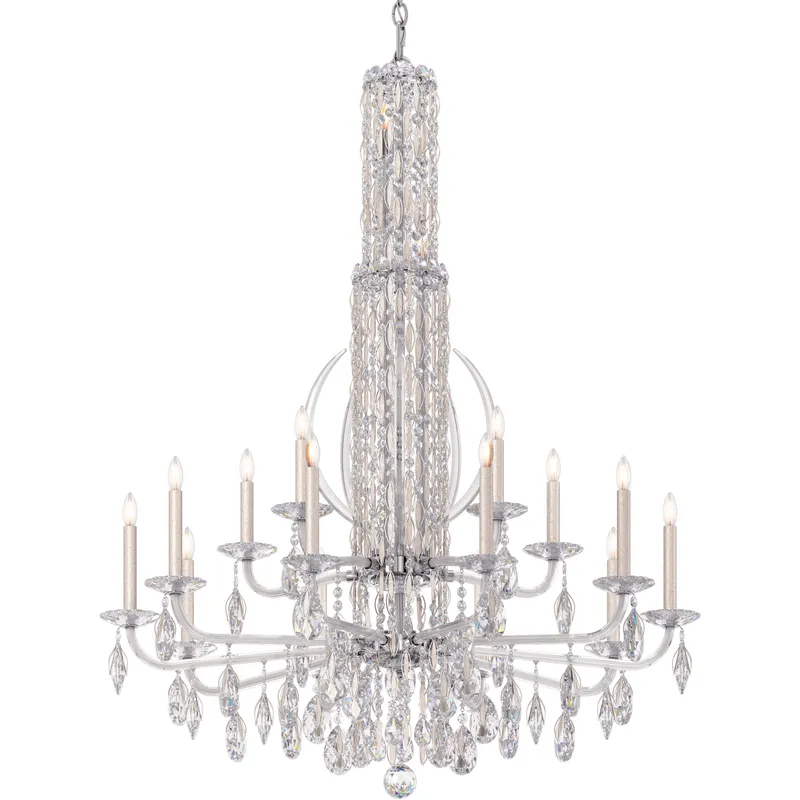 Siena 17 Light 40.5 inch Antique Silver Chandelier Ceiling Light in Heritage