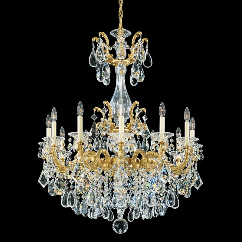 La Scala 12 Light 33 inch Heirloom Bronze Chandelier Ceiling Light in Heritage, Heirloom Bronze Cast