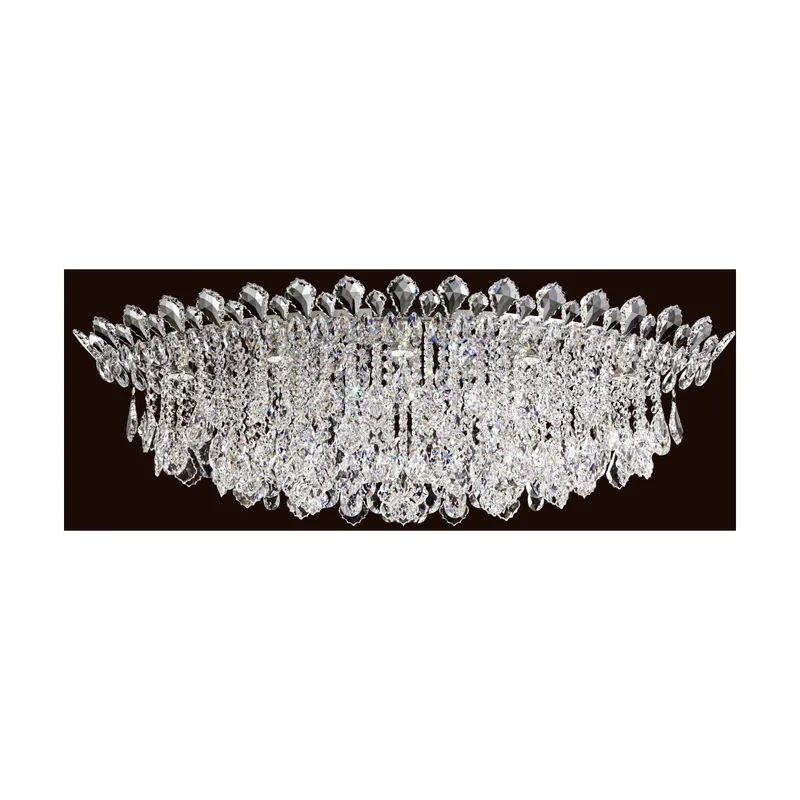 Trilliane Strands 8 Light 25 inch Polished Stainless Steel Flush Mount Ceiling Light in Heritage