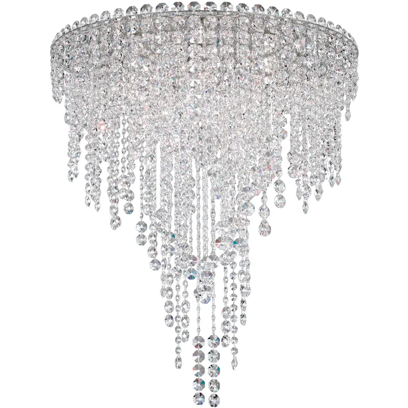Chantant 6 Light Polished Stainless Steel Flush Mount Ceiling Light in Radiance