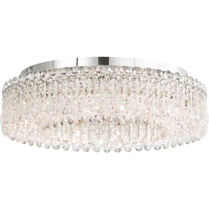Sarella 12 Light White Flush Mount Ceiling Light in Radiance