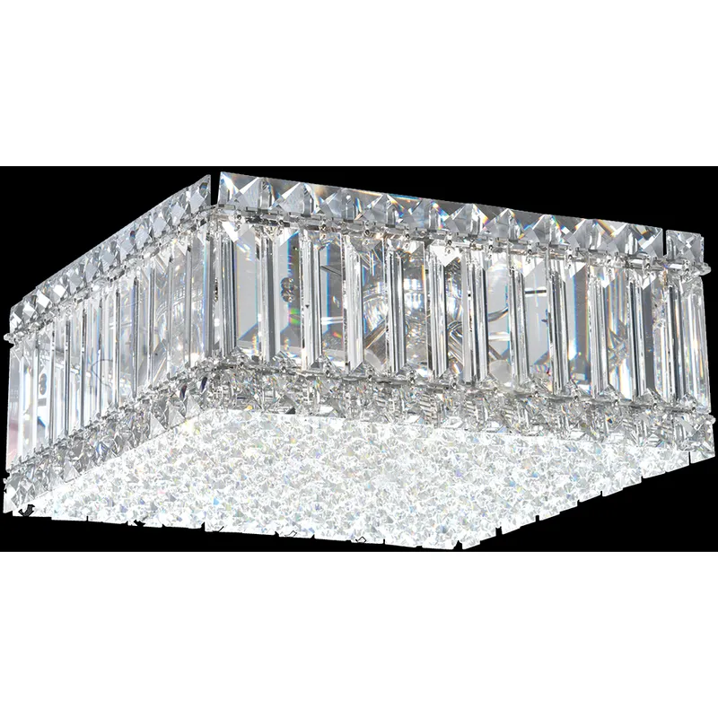 Signature Legacy Quantum 4 Light 12 inch Stainless Steel Flush Mount Ceiling Light