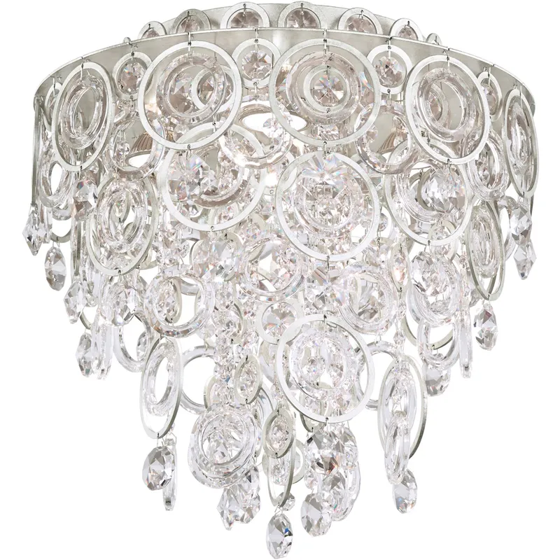 Circulus 4 Light Heirloom Gold Flush Mount Ceiling Light in Optic