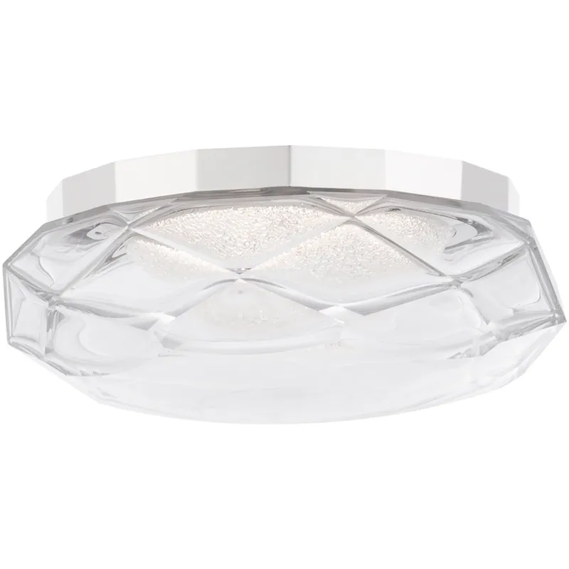 Beyond Carat LED 13 inch Polished Nickel Flush Mount Ceiling Light, Beyond