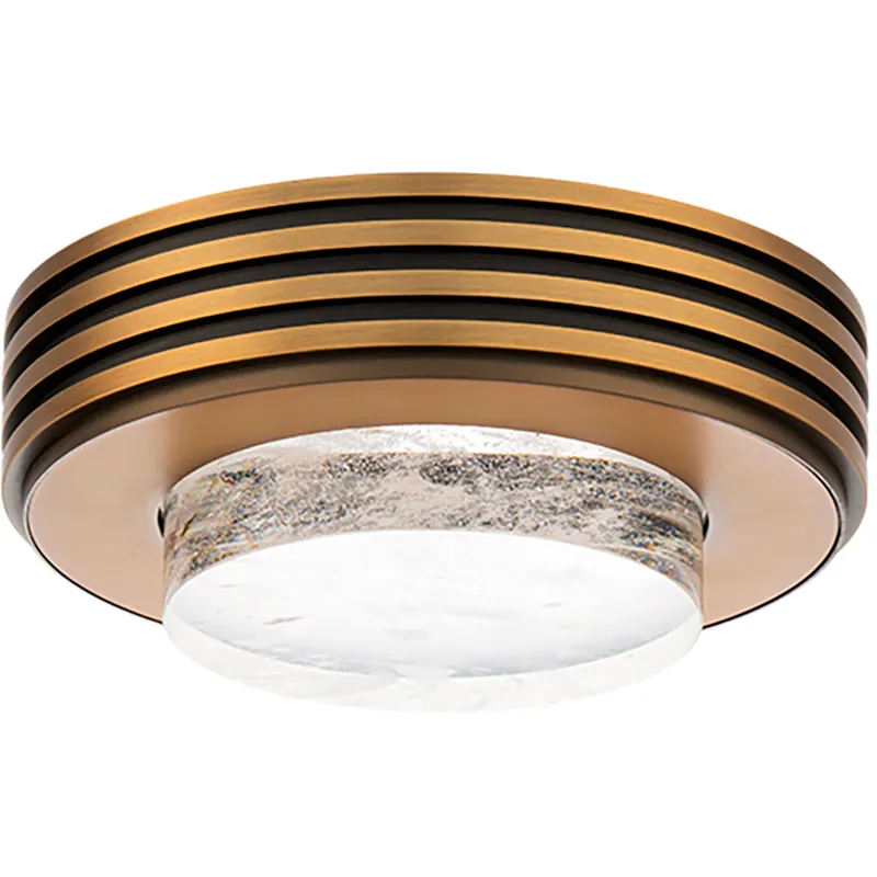 Beyond Zircle LED 8 inch Aged Brass Flush Mount Ceiling Light