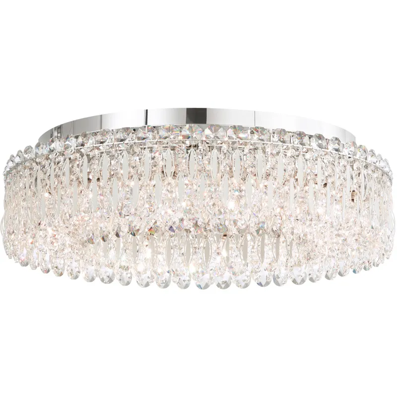 Sarella 12 Light 24 inch Antique Silver Flush Mount Ceiling Light in Heritage