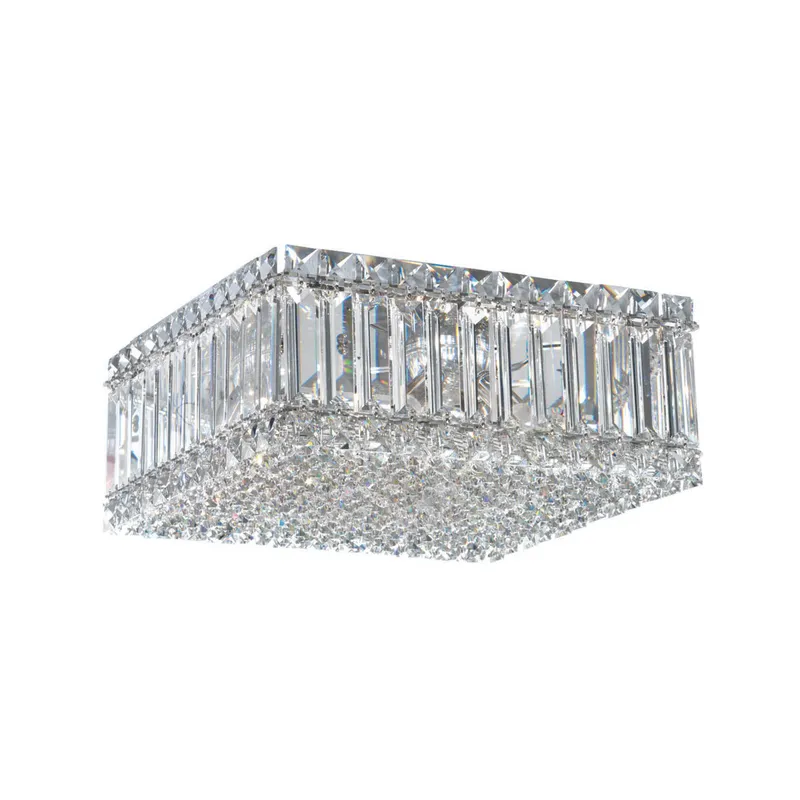 Quantum 4 Light 12 inch Stainless Steel Flush Mount Ceiling Light in Radiance