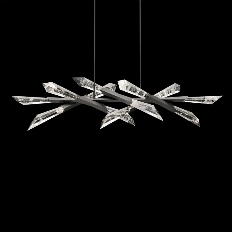 Beyond Solitude LED 59.6 inch Antique Nickel Linear Pendant Ceiling Light