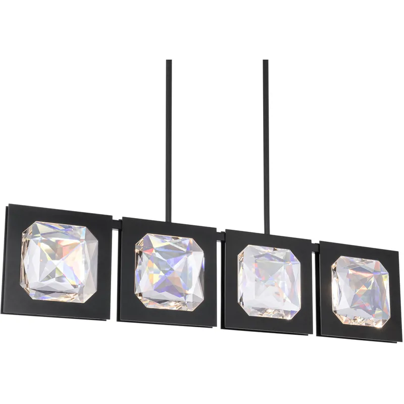 Beyond Enchante LED 43 inch Black Linear Pendant Ceiling Light, Beyond
