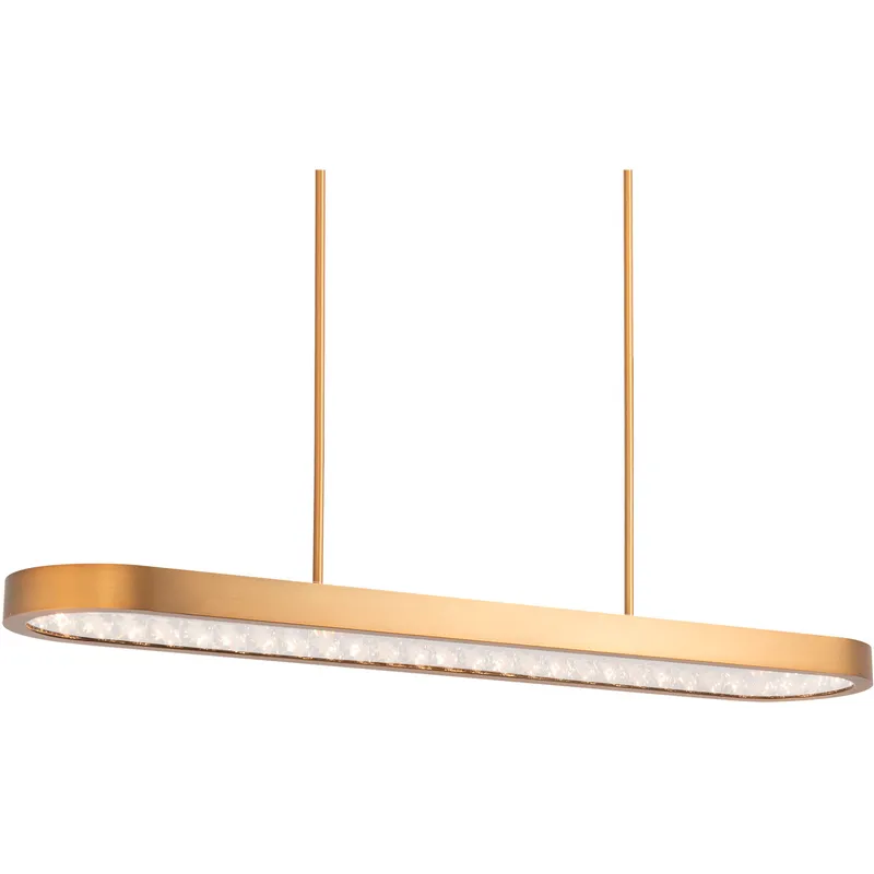 Beyond Marquis LED 46.5 inch Aged Brass Linear Pendant Ceiling Light, Beyond