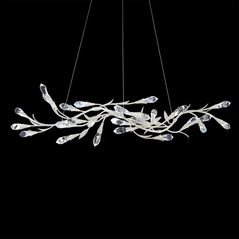 Signature Secret Garden LED 56.3 inch French Lace Linear Chandelier Ceiling Light