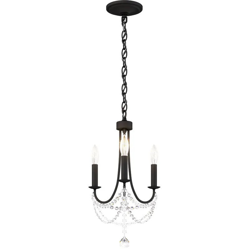Verdana 3 Light Black Chandelier Ceiling Light