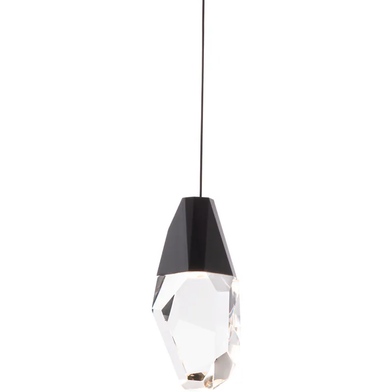 Beyond Martini LED 5.88 inch Black Mini Pendant Ceiling Light in Optic, Beyond